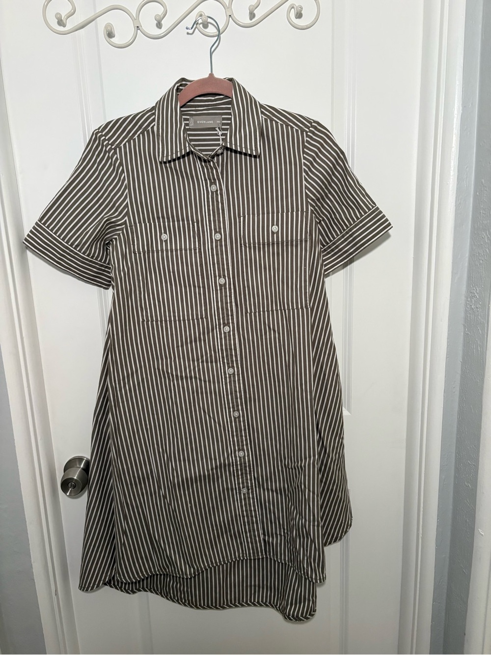 Everlane The Daytripper Shirtdress Kalamata/canvas tan XXS NWT - Picture 4 of 11